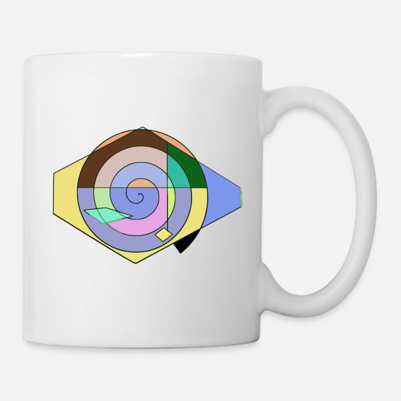 Spirale Farbspaß Geometrie - Tasse - Weiß