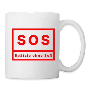 SOS Spätzle ohne Soß - Tasse - Weiß - Rechts