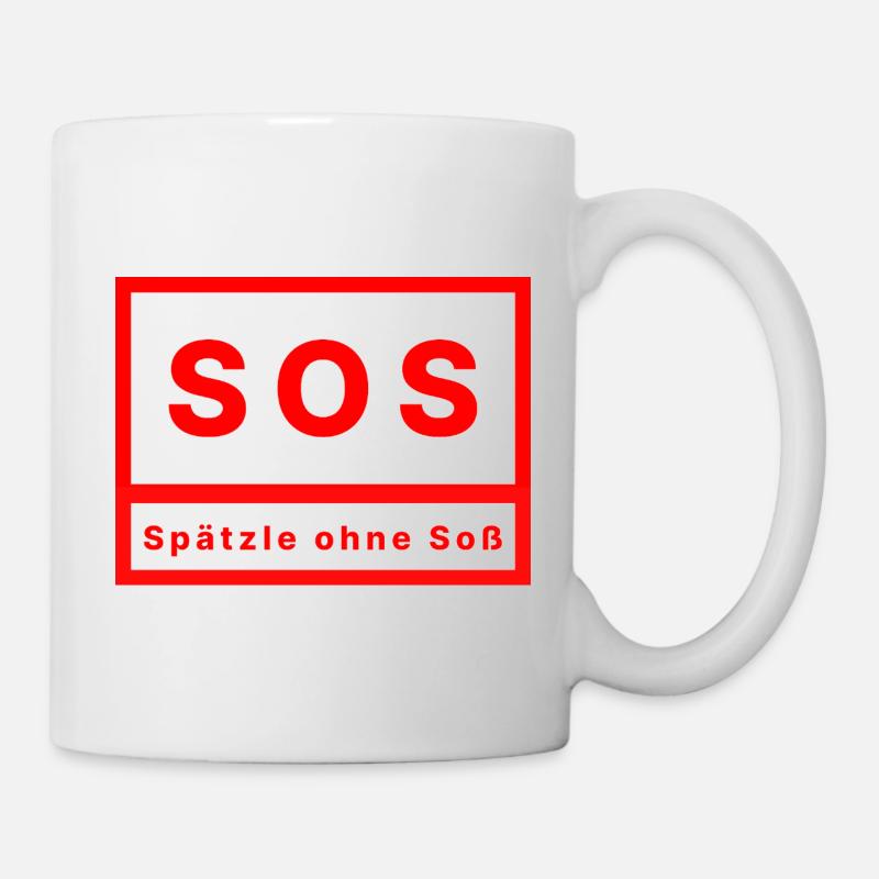 SOS Spätzle ohne Soß - Tasse - Weiß