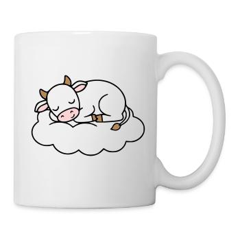 Schlafende Kuh Wolke Traum Baby - Tasse - Weiß - Rechts