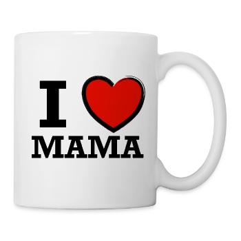 I love Mama  - Tasse - Weiß - Rechts