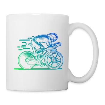 Motif emblématique du vélo de route - Mug blanc - blanc - Droite