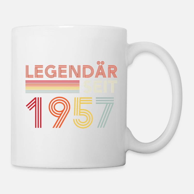 Legendär Seit 1957 Mann Geburtstag - Tasse - Weiß