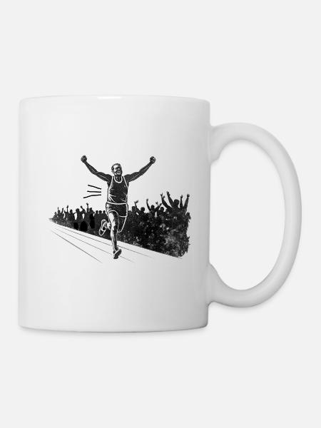 winning man Marathon - Tasse - Weiß