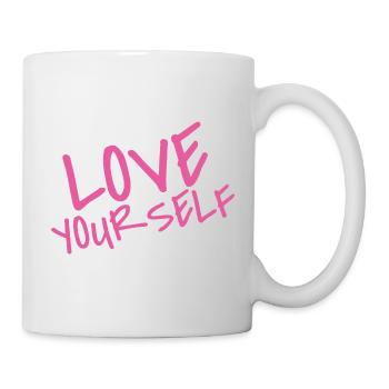 Love Your Self – Pink Selflove Statement - Tasse - Weiß - Rechts