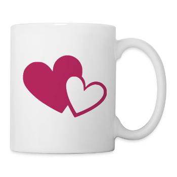 Cœur rose, cadeau rose, fête des mères - Mug blanc - blanc - Droite
