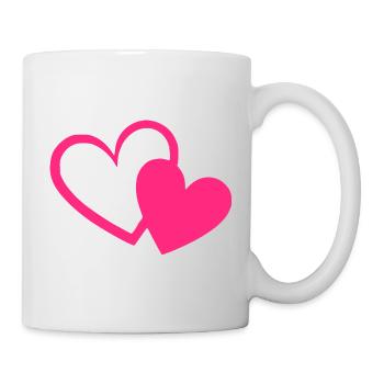 Valentine's Day Heart Pink Pink Gift Valentine's Day - Mug - white - Right