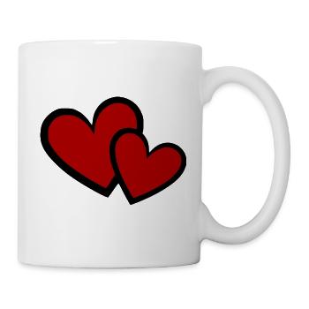 Cœur de la Saint-Valentin Cadeau rouge de la Saint-Valentin Valen - Mug blanc - blanc - Droite