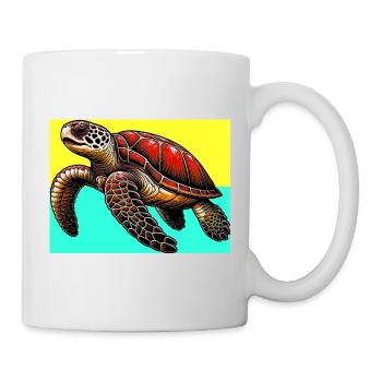 tortue - Mug blanc - blanc - Droite