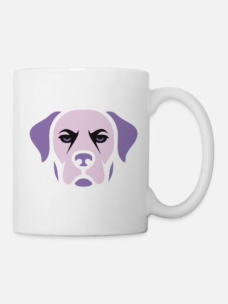 Labrador; Hundekopf - Tasse - Weiß