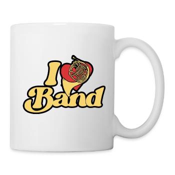 I Heart Band Retro French Horn - Tasse - Weiß - Rechts