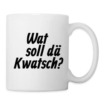 Wat soll dä Kwatsch - Et Kölsche Jrundjesetz §9 - Tasse - Weiß - Rechts