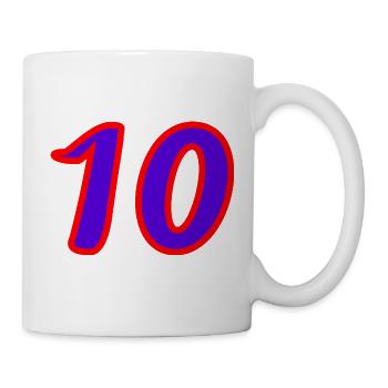 10. 10 YEARS. 10th ANNIVERSARY. 10 YEAR ANNIVERSARY. - Mug - white - Right