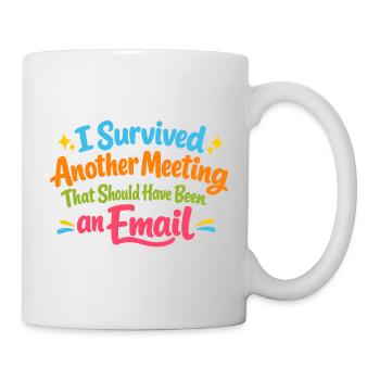 Drôle d’humour au bureau Conception des e-mails - Mug blanc - blanc - Droite
