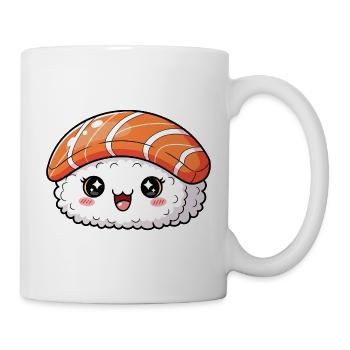 Kawaii Salmon Nigiri Sushi Smile - Mug - white - Right