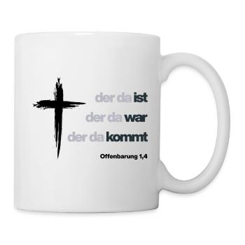 Revelation 1:4 (THE ONE WHO IS/WAS/COME9 - Mug - white - Right