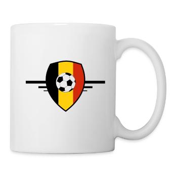 Belgisches Fußballwappen Belgien - Tasse - Weiß - Rechts