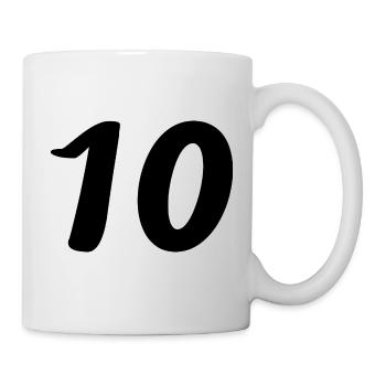 10. 10 YEARS. 10th ANNIVERSARY. 10 YEAR ANNIVERSARY. - Mug - white - Right