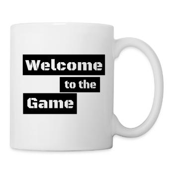 WELCOME TO THE GAME – Minimal Gamer Statement - Mug - white - Right