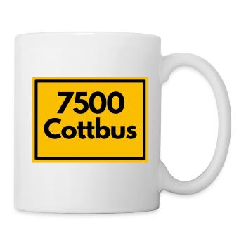 RETRO PLZ 7500 COTTBUS, OST DDR POWER. GIFT - Mug - white - Right