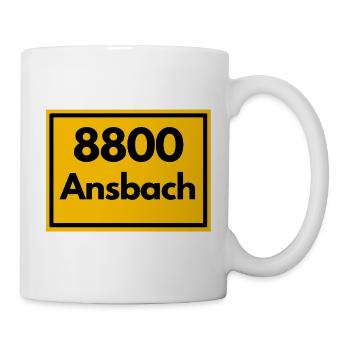ANCIEN CODE POSTAL RETRO 8800 ANSBACH FRANKEN - Mug blanc - blanc - Droite