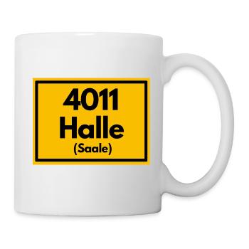 OLD POSTCODE POSTCODE RETRO 4011 HALLE (SAAALE) - Mug - white - Right