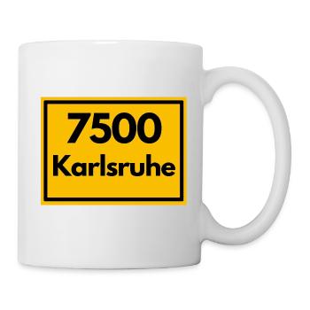 ANCIEN CODE POSTAL 7500 KARLSRUHE FÄCHERSTADT - Mug blanc - blanc - Droite