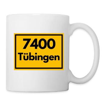 ANCIEN CODE POSTAL RÉTRO 7400 TÜBINGEN - NECKAR - Mug blanc - blanc - Droite