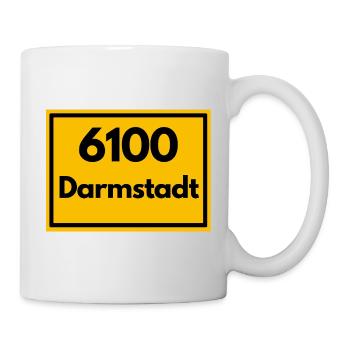 ANCIEN CODE POSTAL RETRO 6100 DARMSTADT HESSEN - Mug blanc - blanc - Droite