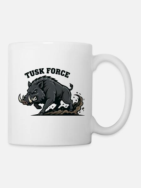 Tusk Force Wildschwein-Angriff - Tasse - Weiß