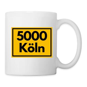 ANCIEN CODE POSTAL RÉTRO 5000 COLOGNE - VILLE CATHÉDRALE - Mug blanc - blanc - Droite