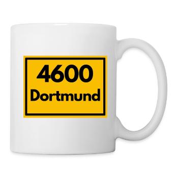 ALTE POSTLEITZAHL PLZ 46000 DORTMUND RUHRPOTT - Tasse - Weiß - Rechts