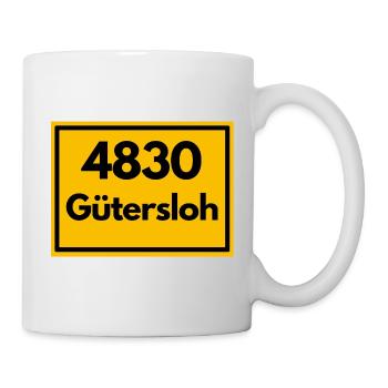 ALTE POSTLEITZAHL PLZ RETRO 4830 GÜTERSLOH  - Tasse - Weiß - Rechts