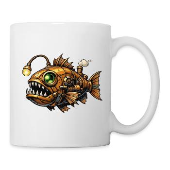 Steampunk Deep Sea Piranha - Mug - white - Right