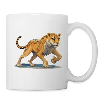 Dynamic Cheetah Illustration - Mug - white - Right