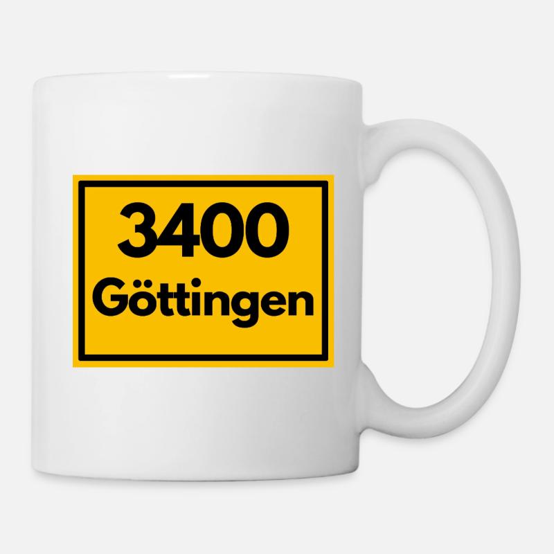 OLD POSTCODE POSTCODE RETRO 3400 GÖTTINGEN UNISTAD - Mug - white