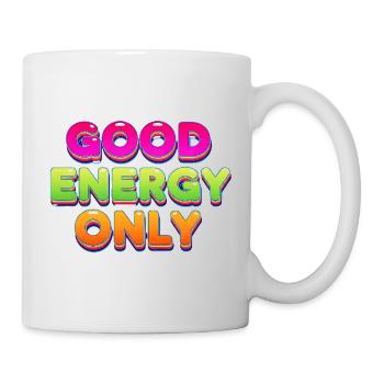 Good Energy Colorful Retro Statement Design - Mug - white - Right