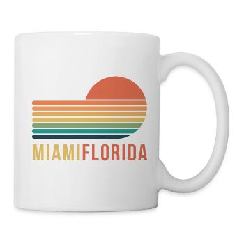 Miami, Floride - Mug blanc - blanc - Droite
