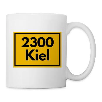 ALTE POSTLEITZAHL PLZ 2300 KIEL STADT AM MEER - Tasse - Weiß - Rechts