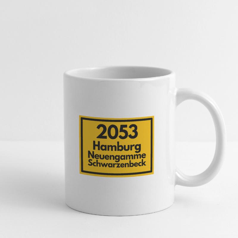 OLD POSTCODE POSTCODE 2053 HAMBURG NEUENGAMME ELBE Mug