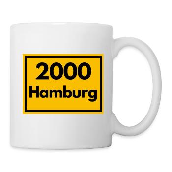 OLD POSTCODE POSTCODE RETRO 2000 HAMBURG - HAFEN - Mug - white - Right