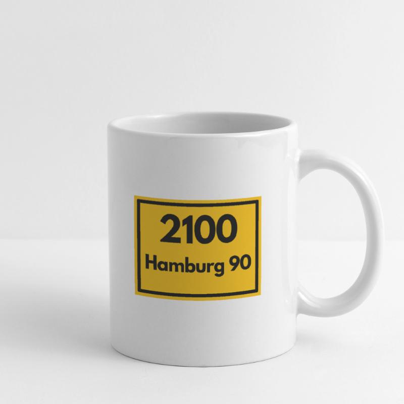 OLD POSTCODE POSTCODE RETRO 2100 HAMBURG 90 ALSTER Mug