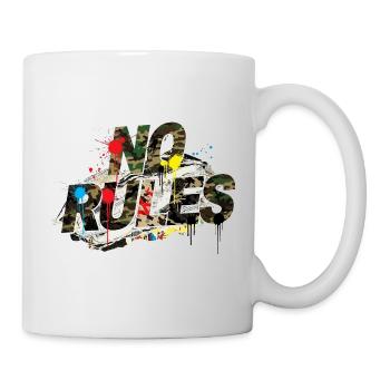 Style de rue sans règles de camouflage de graffiti - Mug blanc - blanc - Droite