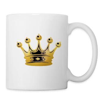 Goldene Krone – Königliche Ausstrahlung - Tasse - Weiß - Rechts