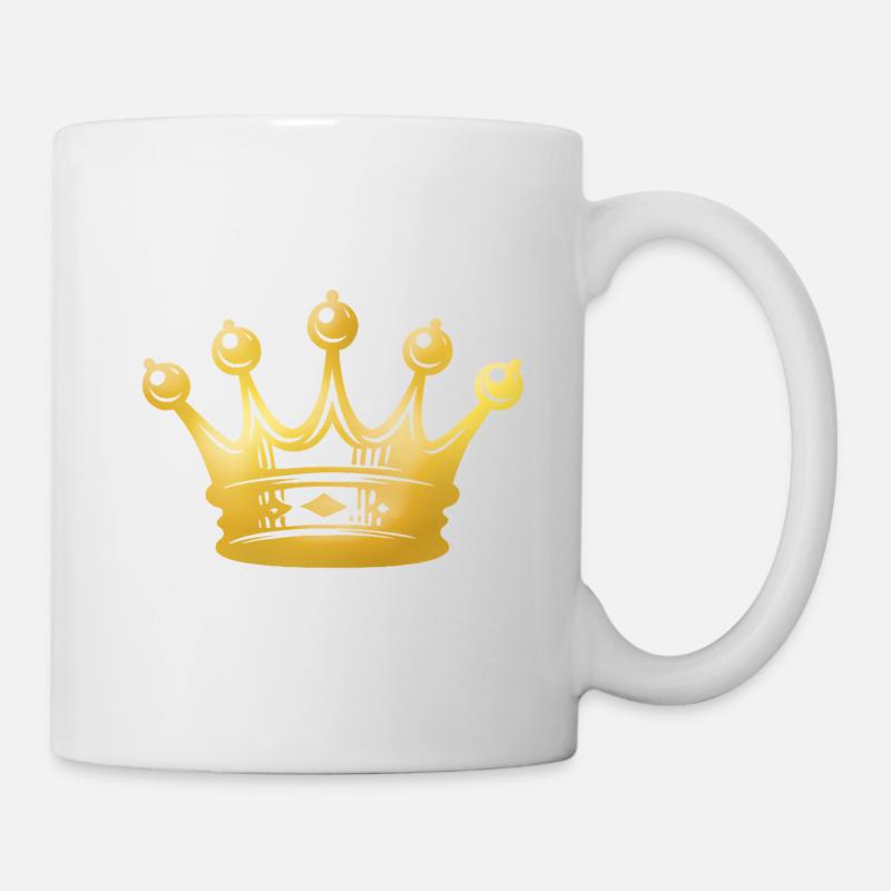 Silhouette couronne d’or - Mug blanc - blanc