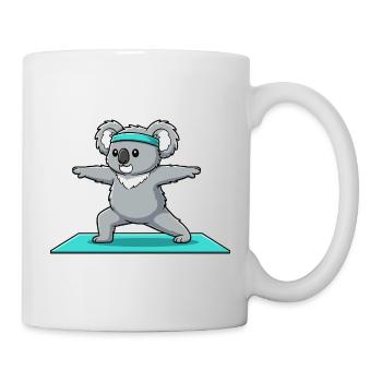 Yoga-Koala-Bär macht Krieger-Pose - Tasse - Weiß - Rechts