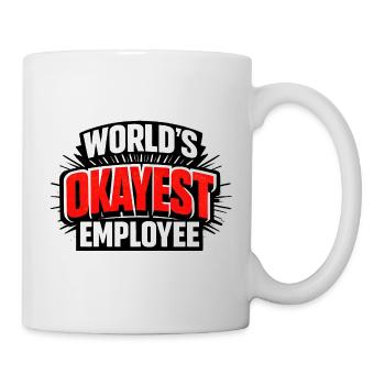 World's okayest employee Arbeitskollege - Mug - white - Right