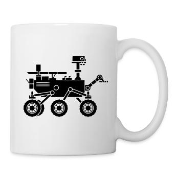Silhouette du robot du rover marttien - Mug blanc - blanc - Droite