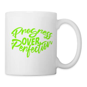 Le progrès au-dessus de la perfection Motivation Mentalité - Mug blanc - blanc - Droite