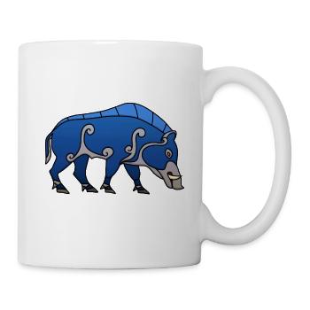Piktisches Wildschwein - Tasse - Weiß - Rechts